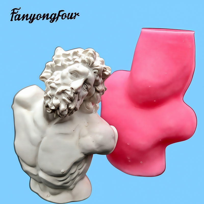 Resin Craft Ideas - Laokong yarım vücut silikon kalıp, alçı