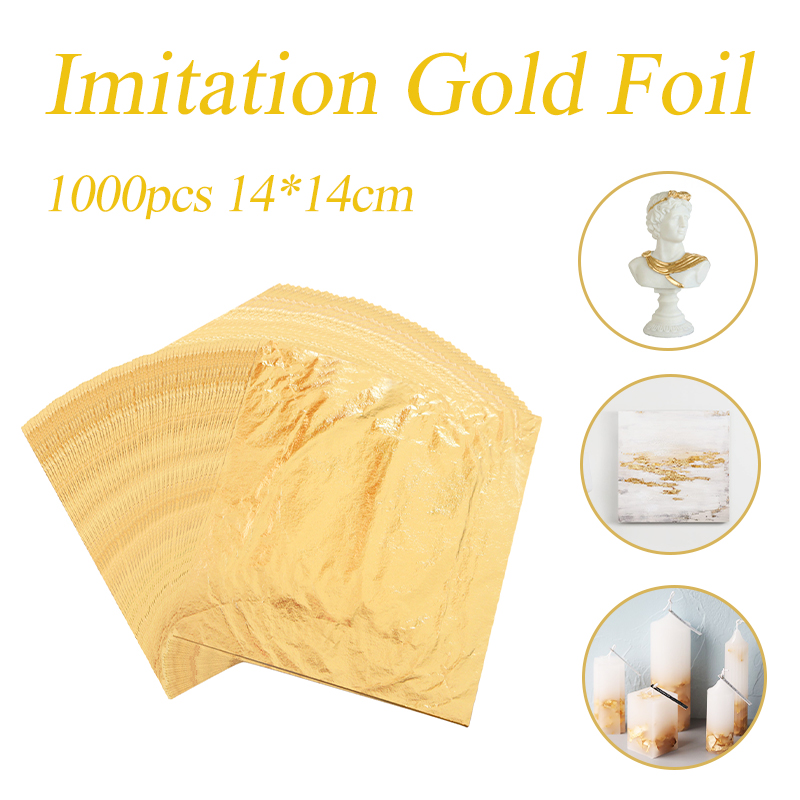 Gold Foil Flakes - Taklit altın yaprak folyo levhalar renk