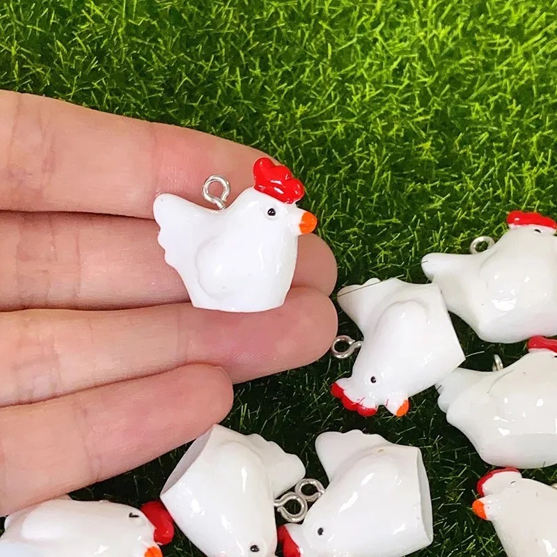 10 adet sevimli Mini 3D tavuk  - Resin Craft Supplies incelemesi ve fiyatı