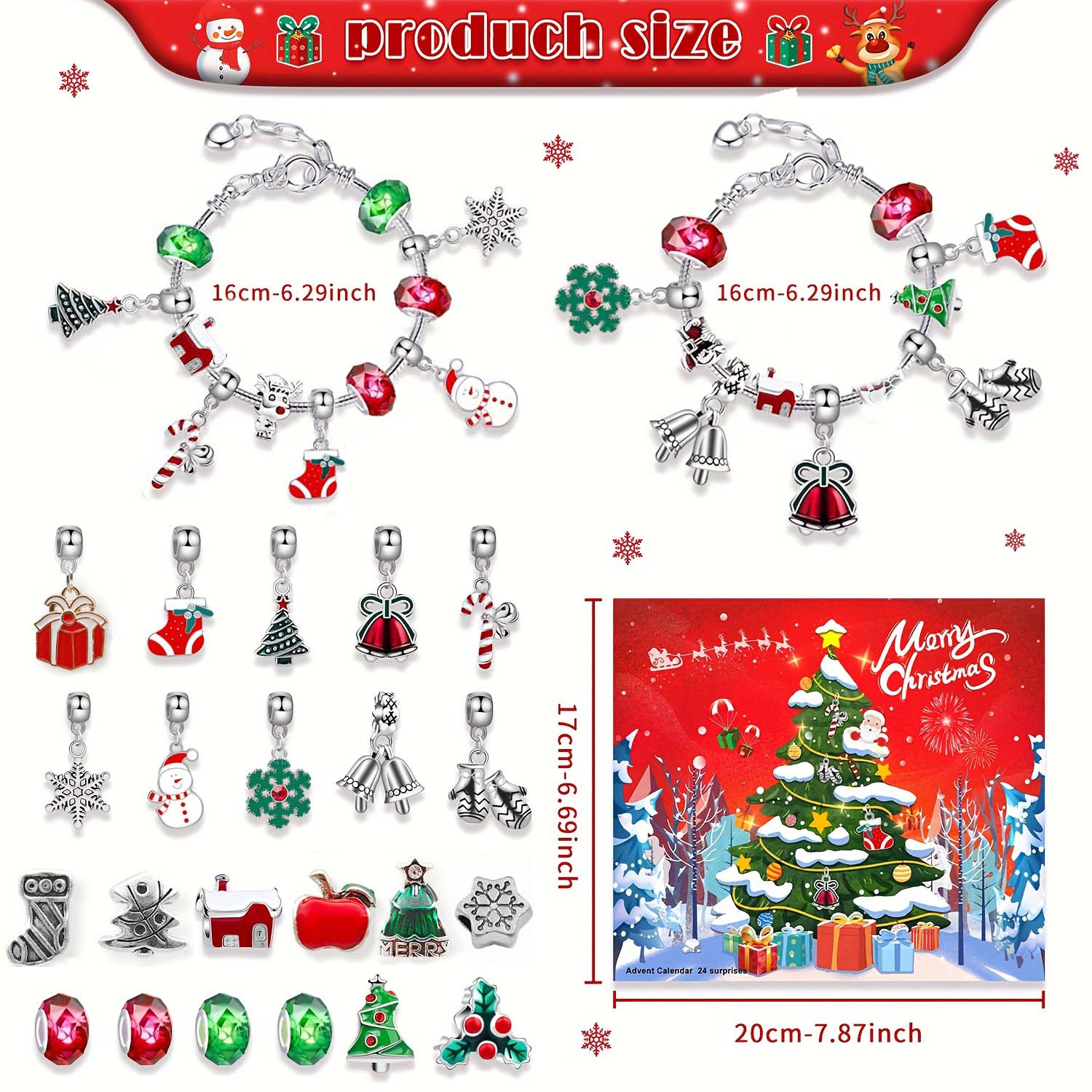 Yaratıcı Noel Temalı 24 Günlük - Resin Jewelry Kit incelemesi ve fiyatı